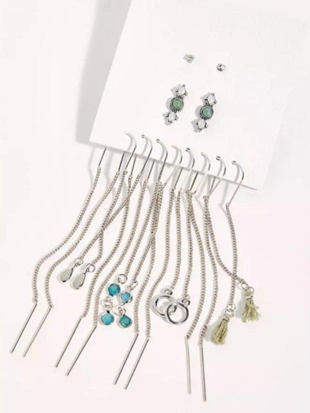 Free People 24/7 Threader Earring Set Silver